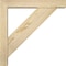 Ekena Millwork Traditional Block Rough Sawn Bracket w/ Offset Brace, Douglas Fir, 4"W x 18"D x 18"H BKT0402X18X18TRA05RDF - alternate 4